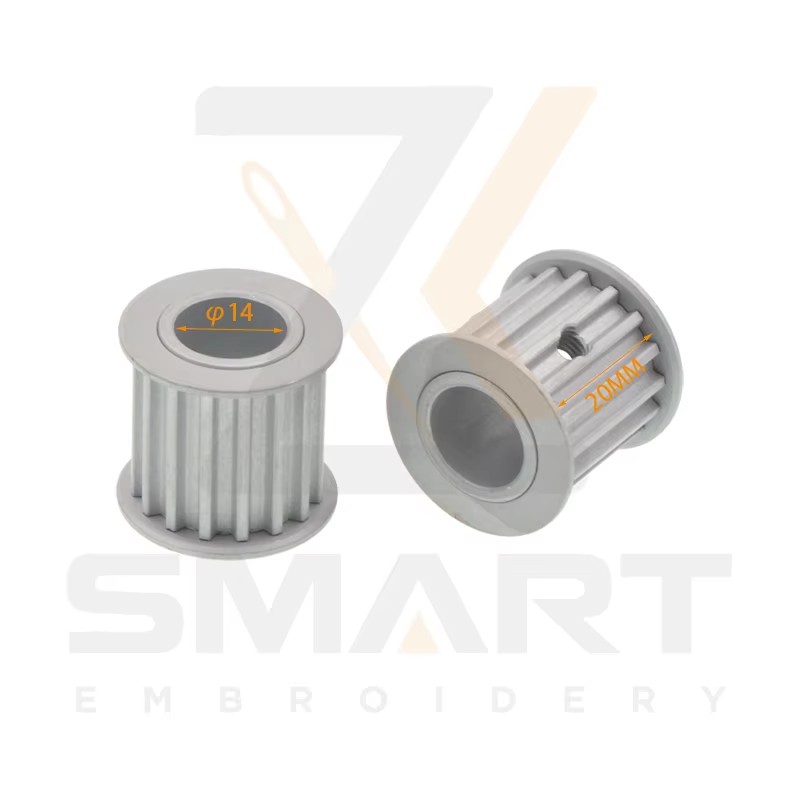 Tajima SWF ชิ้นส่วนเครื่องบดจีน Pulley T5 16 ฟัน D05-T5-D14-T16-W20