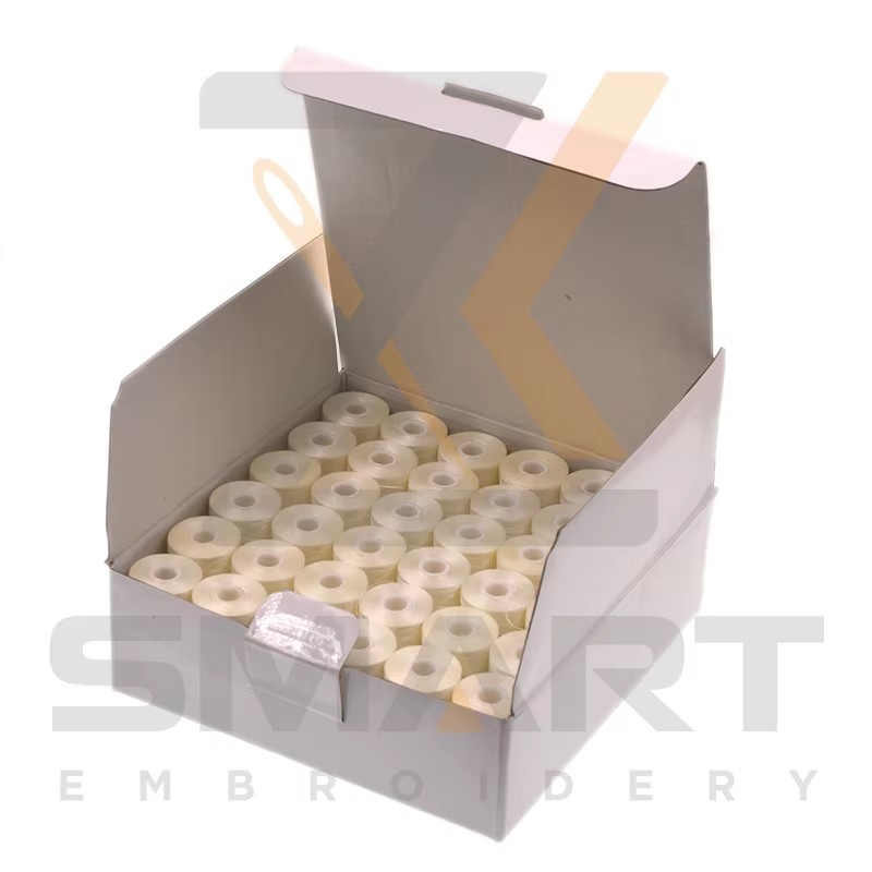 144 ชิ้น L ขนาดสีขาวสีขาว Pre- wound Bobbins เครื่องห่อชิ้นส่วน R06-75D/2W-L