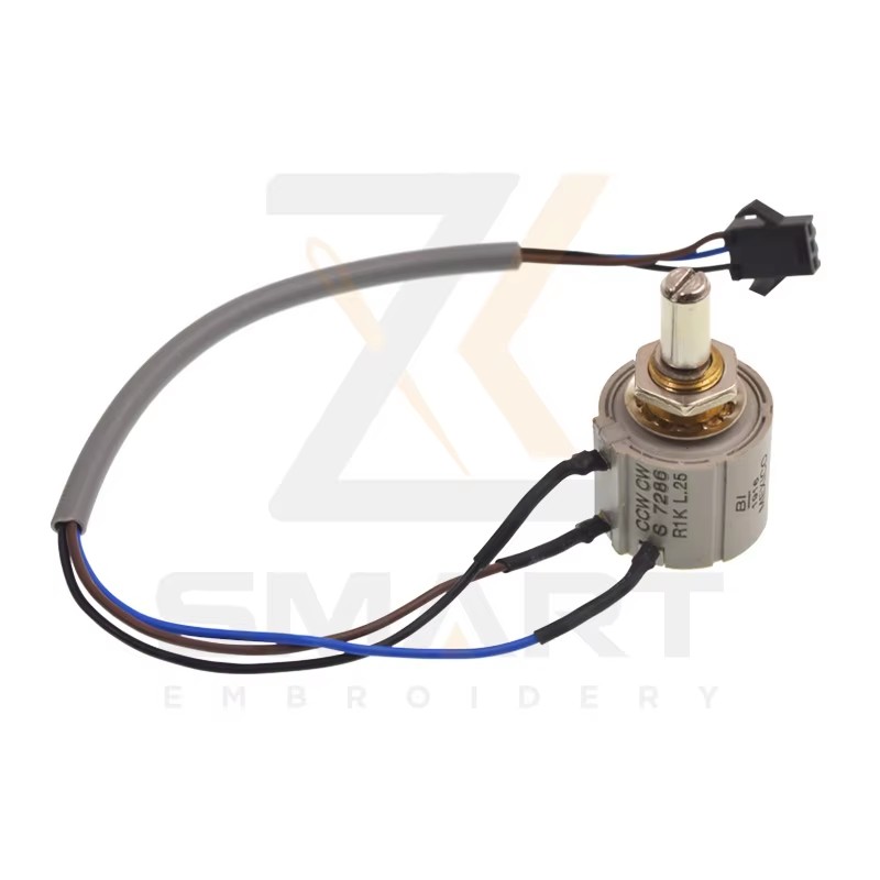 Potentiometer 7276 R1K L.25 พร้อมชิ้นส่วนเครื่องห่อสายเคเบิล ETJ-R1K-L.25-WC